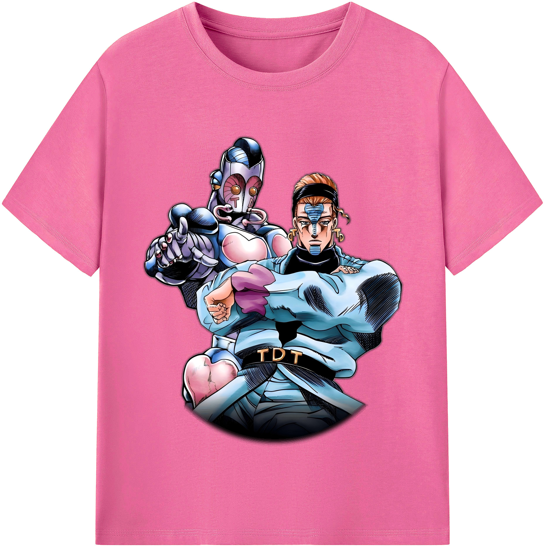 （画像用） ジョジョの奇妙な冒険 ひがしかた じょうすけ JoJo's Bizarre Adventure Higashikata Josuke レディースカジュアルプリントTシャツ（綿100％）